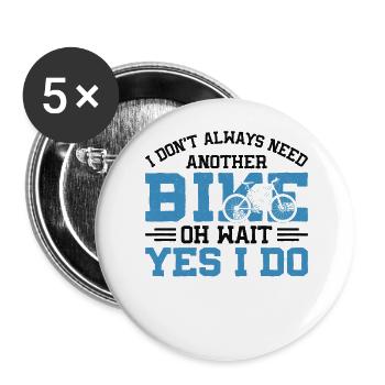 Enduro VTT VTT Équitation - Lot de 5 grands badges (56 mm) - blanc - Devant