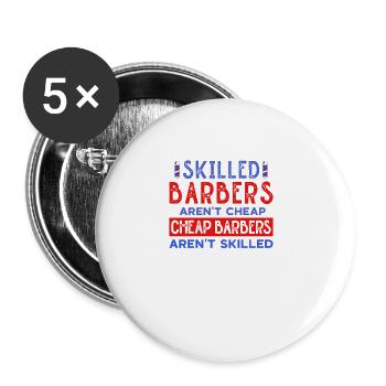 Hairdresser Saying Gift Hair Salon Hairdresser - Buttons large 2.2''/56 mm (5-pack) - white - Front