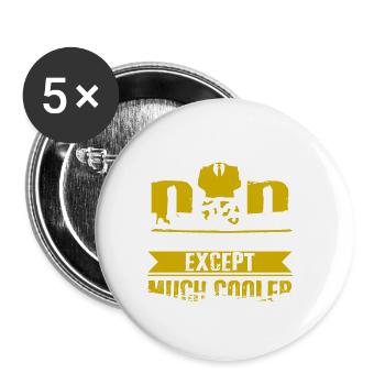 Travailler à la maison Papa comme un papa normal mais plus cool - Lot de 5 grands badges (56 mm) - blanc - Devant