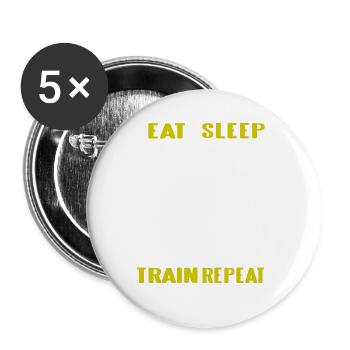 East Sleep Train Repeat Cool Dog Training Dog - Buttons large 2.2''/56 mm (5-pack) - white - Front