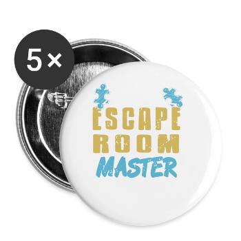 This Escape Room Master Wants A Piece Of You Funny - Buttons groß 56 mm (5er Pack) - Weiß - Vorne