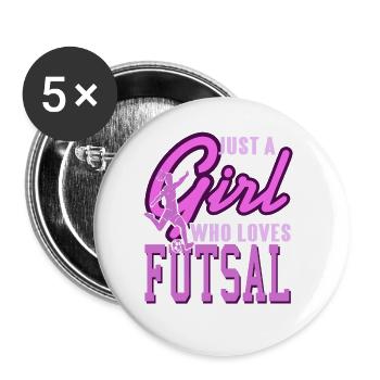 Just A Girl Who Loves Futsal Awesome Futsal Player - Buttons groß 56 mm (5er Pack) - Weiß - Vorne