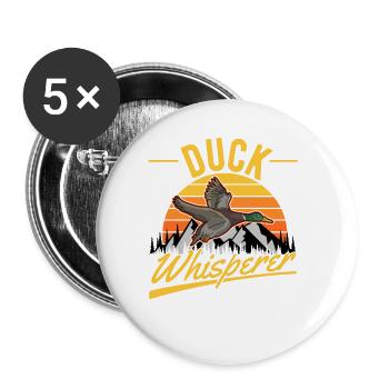 Ducks Whisperer Duck Whisperer Duck Breeder - Buttons large 2.2''/56 mm (5-pack) - white - Front