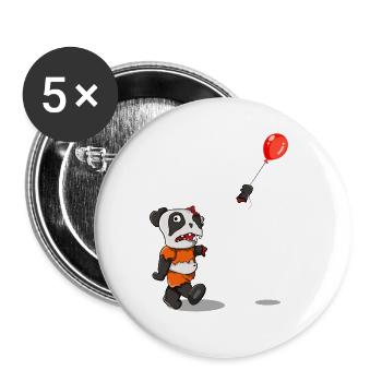 Zombie Panda Horror Panda Halloween Party Shirt - Buttons large 2.2''/56 mm (5-pack) - white - Front