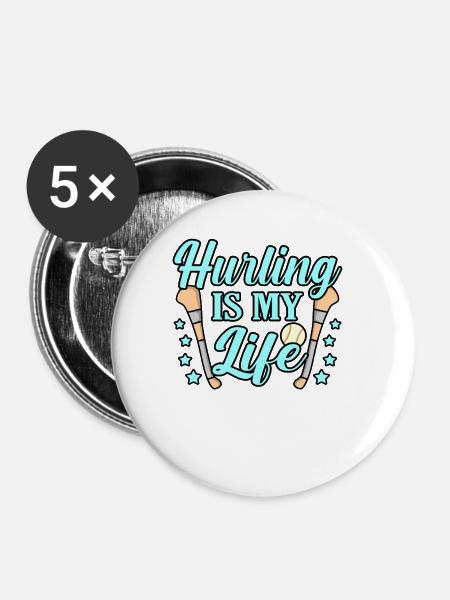Schleudern Ist Mein Leben - Buttons groß 56 mm (5er Pack) - Weiß