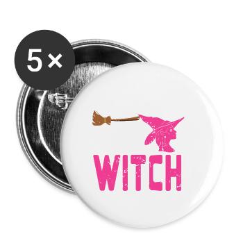 Pretend I'm A Witch Retro Funny Witch Halloween - Buttons large 2.2''/56 mm (5-pack) - white - Front