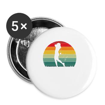 Never Underestimate A GRANDMA Who Loves Playing - Buttons large 2.2''/56 mm (5-pack) - white - Front