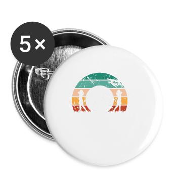 Just A GIRL Who Loves Playing Golf Retro Golfer - Buttons large 2.2''/56 mm (5-pack) - white - Front