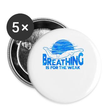 Schwimmen Geschenk Schwimmer Spruch Schwimmen - Buttons groß 56 mm (5er Pack) - Weiß - Vorne