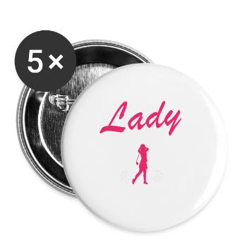 This LADY Knows How To PAR TEE Retro Funny Golfer - Buttons large 2.2''/56 mm (5-pack) - white - Front
