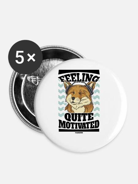 Motivation - Buttons groß 56 mm (5er Pack) - Weiß