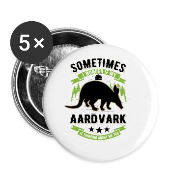 Aardvark Gift Aardvark - Buttons large 2.2''/56 mm (5-pack) - white - Front