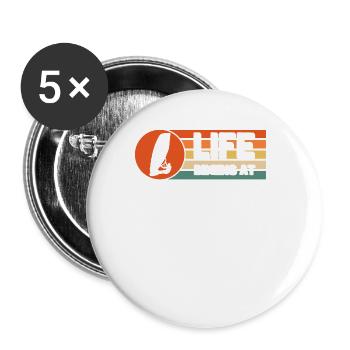 Windsurfing Surfboard Kite Gift For Windsurfers - Buttons large 2.2''/56 mm (5-pack) - white - Front