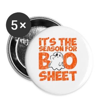 It's The Season For Boo Sheet 3 - Buttons large 2.2''/56 mm (5-pack) - white - Front