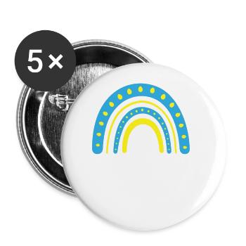 Zahntechniker Retro Farben Regenbogen und Blau und - Buttons groß 56 mm (5er Pack) - Weiß - Vorne