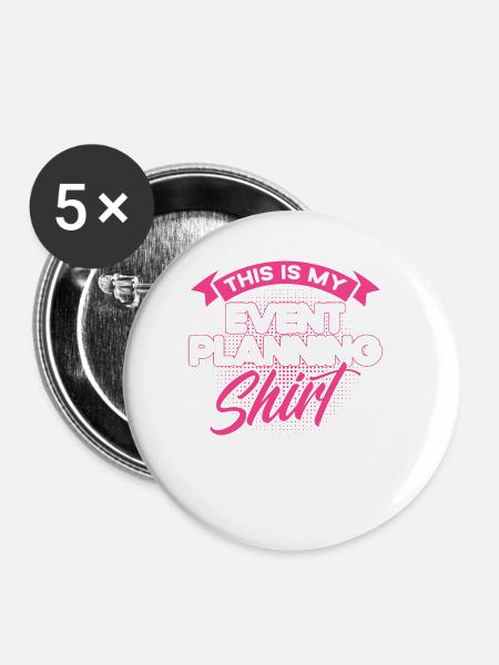 Eventplaner Hochzeitsplaner Event Manager - Buttons groß 56 mm (5er Pack) - Weiß