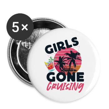 Cruise Ship Vacation Friends - Buttons large 2.2''/56 mm (5-pack) - white - Front