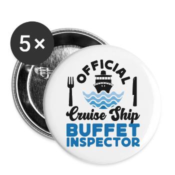 Cruise Ship Vacation Official - Buttons large 2.2''/56 mm (5-pack) - white - Front