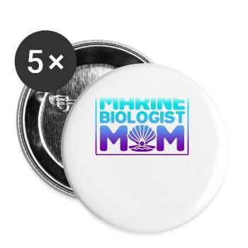 Marine Biologist Ocean Gift Marine Biology - Buttons large 2.2''/56 mm (5-pack) - white - Front