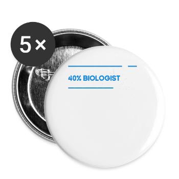 Marine Biologist Ocean Gift Marine Biology - Buttons large 2.2''/56 mm (5-pack) - white - Front