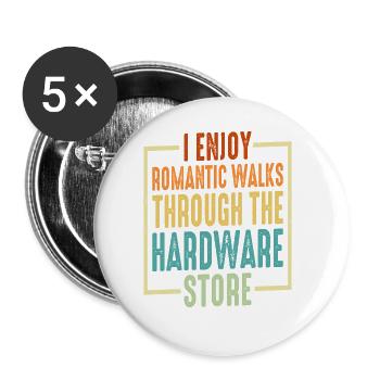 Promenades romantiques dans la quincaillerie 23 - Lot de 5 grands badges (56 mm) - blanc - Devant