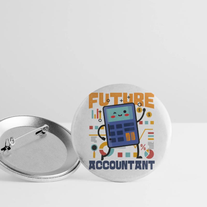 Comptable Comptable Comptable Lot de 5 grands badges (56 mm)