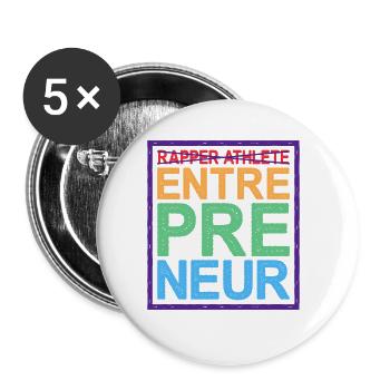 Rapper Athlete Entrepreneur 21 - Buttons groß 56 mm (5er Pack) - Weiß - Vorne