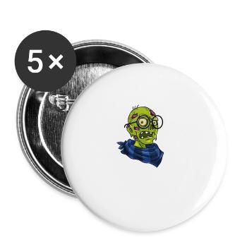 Zombie Dad Just Like A Normal Dad - Buttons large 2.2''/56 mm (5-pack) - white - Front