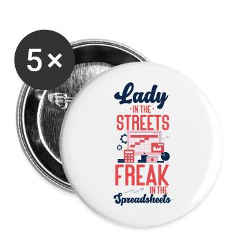 Comptable Comptable Comptable - Lot de 5 grands badges (56 mm) - blanc - Devant