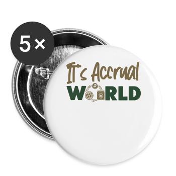 Comptable Comptable Comptable - Lot de 5 grands badges (56 mm) - blanc - Devant