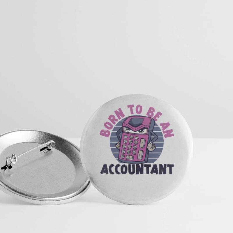 Comptable Comptable Comptable Lot de 5 grands badges (56 mm)