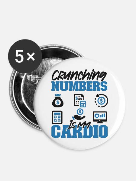 Accountant Bookkeeper Accounting - Buttons groß 56 mm (5er Pack) - Weiß