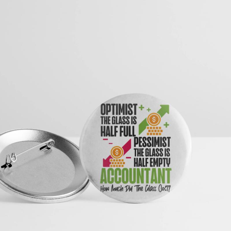 Comptable Comptable Comptable Lot de 5 grands badges (56 mm)