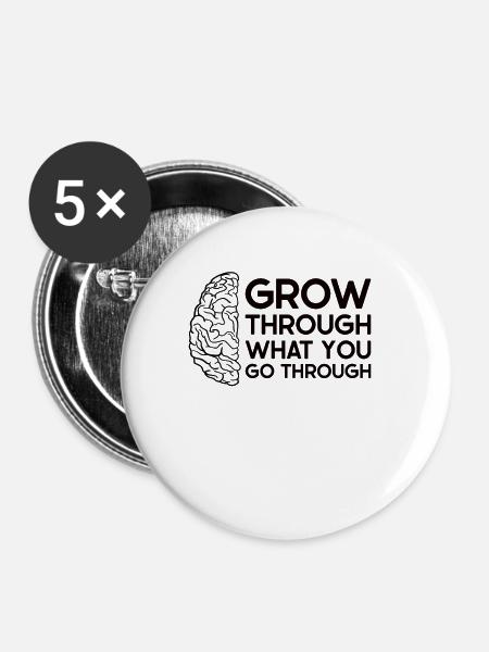 Schlaganfall Survivor Schlaganfall Bewusstsein - Buttons groß 56 mm (5er Pack) - Weiß