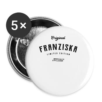 Franziska Limited Edition - Buttons groß 56 mm (5er Pack) - Weiß - Vorne