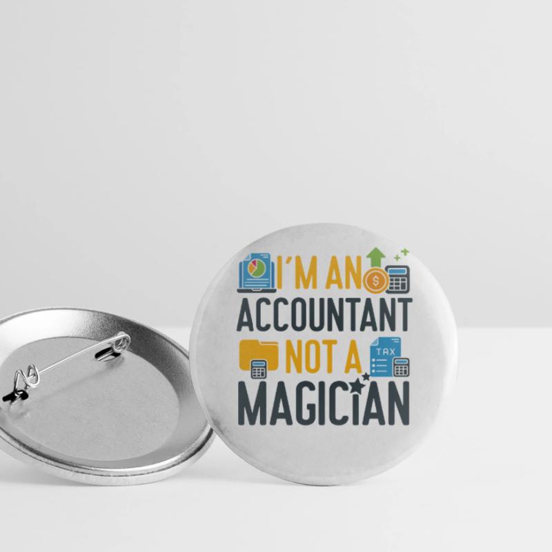 Comptable Comptable Comptable Lot de 5 grands badges (56 mm)