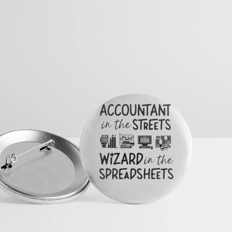 Comptable Comptable Comptable Lot de 5 grands badges (56 mm)