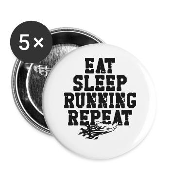 Running Runner Semi-Marathon - Lot de 5 grands badges (56 mm) - blanc - Devant