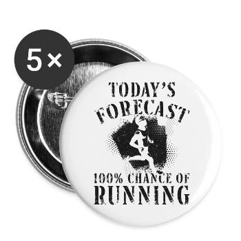Running Runner Semi-Marathon - Lot de 5 grands badges (56 mm) - blanc - Devant