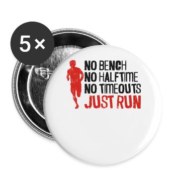 Running Runner Semi-Marathon - Lot de 5 grands badges (56 mm) - blanc - Devant