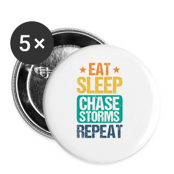 Meteorologe Spruch Geschenk Meteorologie - Buttons groß 56 mm (5er Pack) - Weiß - Vorne
