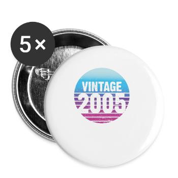 18 ans Millésime 2005 Edition Limitée 18. - Lot de 5 grands badges (56 mm) - blanc - Devant