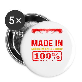 Mülheim - Buttons large 2.2''/56 mm (5-pack) - white - Front