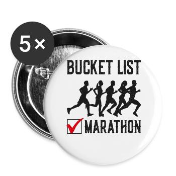Running Runner Semi-Marathon - Lot de 5 grands badges (56 mm) - blanc - Devant