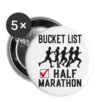 Running Runner Semi-Marathon - Lot de 5 grands badges (56 mm) - blanc - Devant