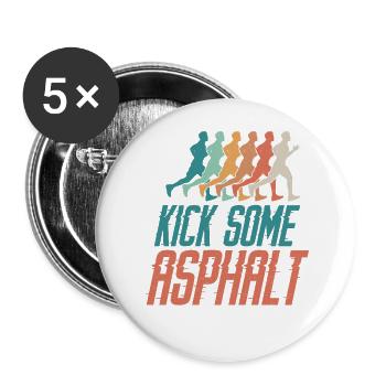 Running Runner Semi-Marathon - Lot de 5 grands badges (56 mm) - blanc - Devant
