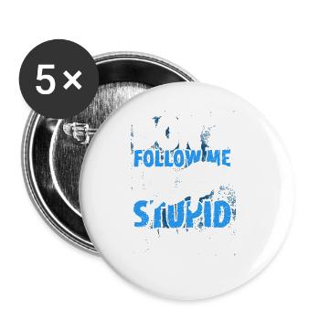 Sporttauchen Geschenk Unterwasser Sporttaucher - Buttons groß 56 mm (5er Pack) - Weiß - Vorne