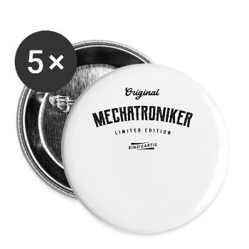Mechatroniker Limited Edition - Buttons groß 56 mm (5er Pack) - Weiß - Vorne