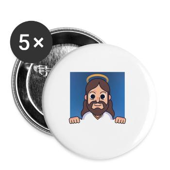 I Don't Need Therapy I Just Need To Love Jesus - Buttons large 2.2''/56 mm (5-pack) - white - Front
