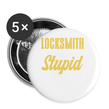 Locksmith Lock Picking Employee Locksmith - Buttons large 2.2''/56 mm (5-pack) - white - Front